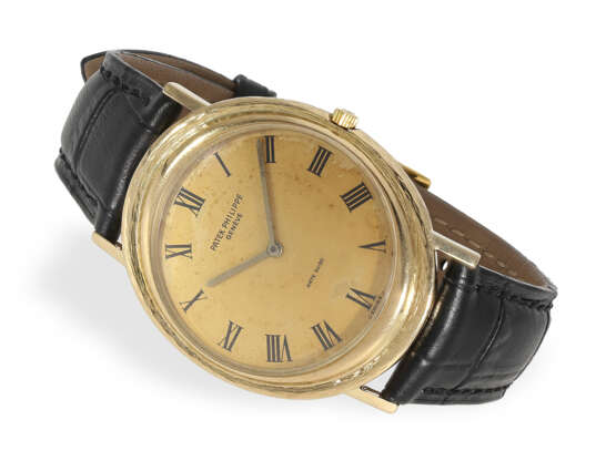 Armbanduhr: sehr seltene, ovale Patek Philippe "Arte Suizo" Ref.3594, Genf 1972, mit Stammbuchauszug - Foto 1