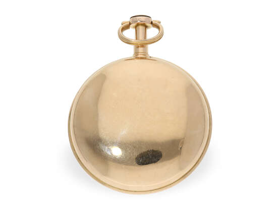 Taschenuhr: bedeutende frühe, goldene Automatik-Uhr mit Zentralsekunde, zugeschrieben Moÿse Gevril, um 1785 - фото 4