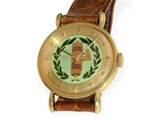 Armbanduhr: äußerst seltene Vacheron & Constantin Geneve Ref.4412 mit Cloisonné-Zifferblatt, 1951, mit Stammbuchauszug - Foto 2