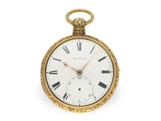 Taschenuhr: schweres goldenes Taschenchronometer nach Arnold, William Reid London, Hallmarks 1806