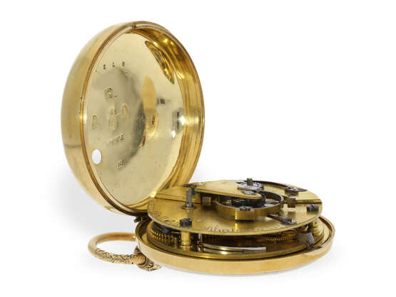 Taschenuhr: schweres goldenes Taschenchronometer nach Arnold, William Reid London, Hallmarks 1806 - photo 5
