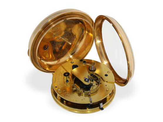 Taschenuhr: hochfeines englisches Taschenchronometer, Barraud's London No. 487, Hallmarks 1810 - фото 4