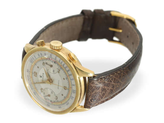 Armbanduhr: äußerst attraktiver, großer Rolex Chronograph Ref. 2508, ca. 1945 - Foto 4