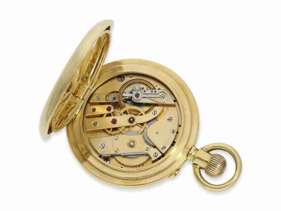 Taschenuhr: absolute Rarität, einziges bekanntes Exemplar des "Sternzeit" Astro-Navigations Chronometers Strömgren og Olsen mit Goldgehäuse, No.0557, ca.1918 - фото 3