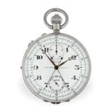 Taschenuhr: großes, rares Ulysse Nardin Chronometer mit Schleppzeigerchronograph und 15-Minuten-Zähler, ca.1940 - Foto 3