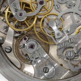 Taschenuhr: großes, rares Ulysse Nardin Chronometer mit Schleppzeigerchronograph und 15-Minuten-Zähler, ca.1940 - Foto 4