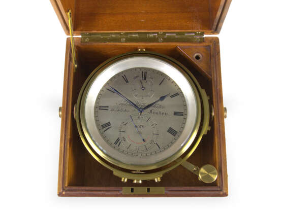 Hochfeines, großes Marinechronometer mit 8-Tage-Werk und "Auxiliary compensation balance", White & Hutton No.6079, ca. 1920 - photo 7