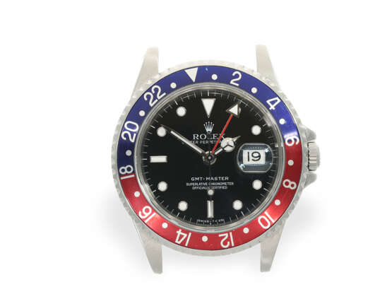 Armbanduhr: Rolex GMT Master "Pepsi" REF. 16700, Stahl, E-Serie, LC100, ca. 1990, Fullset - photo 5