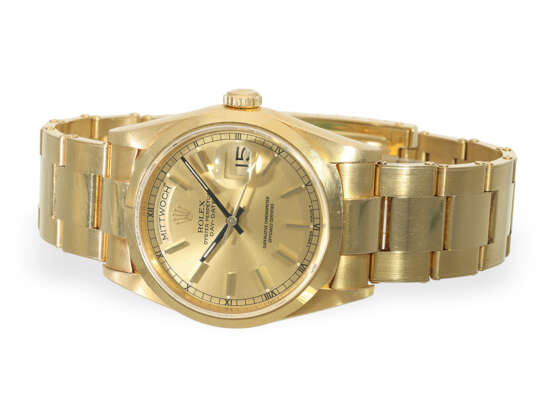 Armbanduhr: luxuriöse Rolex Day-Date REF. 18208, 18K Gold mit Oysterband, Fullset, LC100 - Foto 3