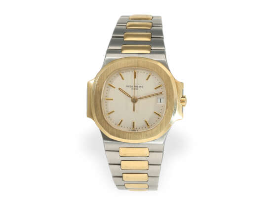 Armbanduhr: kaum getragene Patek Philippe Nautilus 3800/1 in Stahl/Gold, Genfer Siegel - photo 5