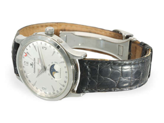 Armbanduhr: hochfeine große Vollkalender-Uhr mit Mondphase, Jaeger LeCoultre Ref.140.8.98S, Full-Set - photo 3