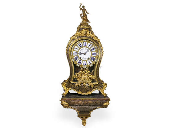 Tischuhr: bedeutende Bronze-Boulle-Pendule mit Schlagwerk, königlicher Uhrmacher Julien Le Roy Paris, um 1740 - фото 8