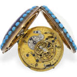 Taschenuhr: ausgesprochen schöne Gold/Emaille-Spindeluhr mit Repetition, Daniel Vaucher Paris No.878 - фото 3