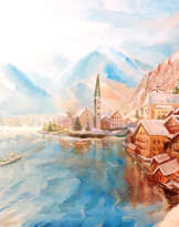 Hallstatt Austria in winter Hallstatt Austria in winter