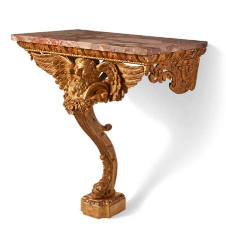 AN ENGLISH GILTWOOD CONSOLE TABLE - Foto 2
