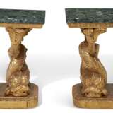 A MATCHED PAIR OF REGENCY GILTWOOD CONSOLE TABLES - фото 3