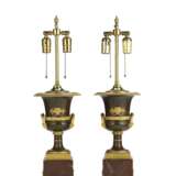 A PAIR OF FRENCH ORMOLU, PATINATED BRONZE AND ROUGE GRIOTTE MARBLE VASES, MOUNTED AS LAMPS - photo 5