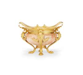 A FRENCH ORMOLU-MOUNTED MARBLE JARDINIERE