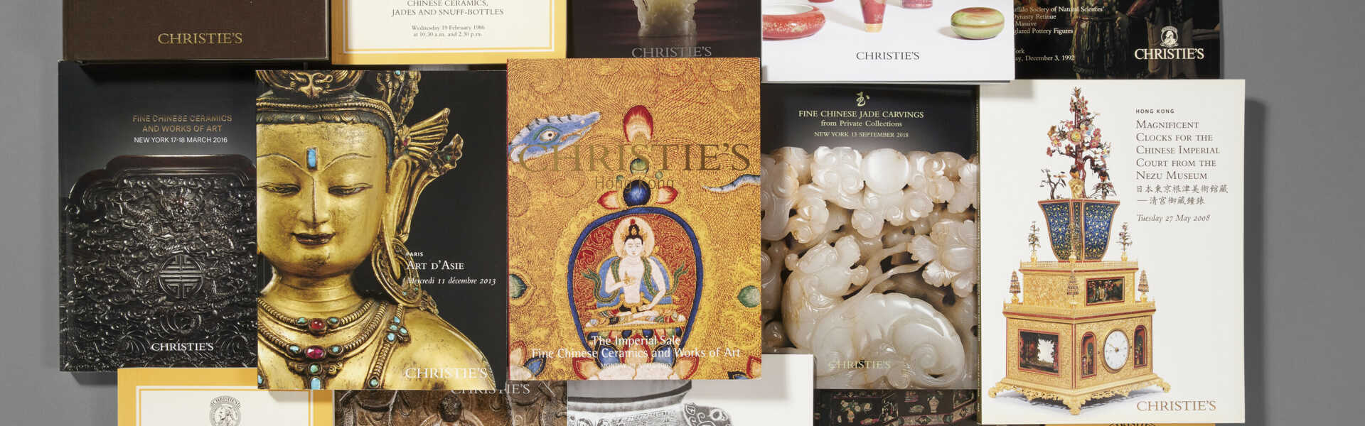CHRISTIE'S AUCTION CATALOGUES OF CHINESE AND ASIAN ART - A group of approximately 790 Christie's auction catalogues of Chinese and Asian art, spanning from 1974.