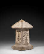 Sandstone. AN INSCRIBED AND DATED RED SANDSTONE BUDDHIST STELE