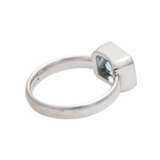 Damenring besetzt mit 1 Aquamarin ca. 2,3 ct, - photo 3