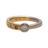 Ring mit 4 Brillanten, zusammen ca. 0,2 ct, - photo 1