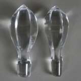 Zwei Glaskaraffen mit Silbermontierung und Flaschenanhängern - photo 3