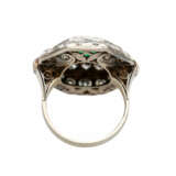 Belle Epoque Ring mit Smaragd und Diamanten - фото 4