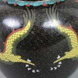 Cloisonné-Deckelvase mit Drachendekor - Foto 4