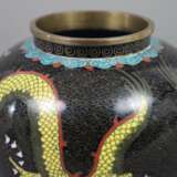 Cloisonné-Deckelvase mit Drachendekor - photo 6