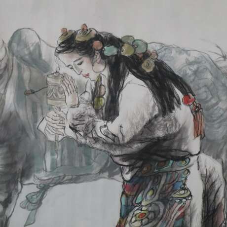 Chinesisches Rollbild -Zhao, Wenyuan (geb. 1946) - Foto 2
