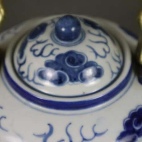 Teekanne mit Blaumalerei - Foto 2
