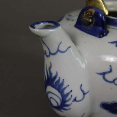 Teekanne mit Blaumalerei - photo 6