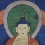 Thangka mit zentraler Darstellung des Buddha Shakyamuni - Foto 6