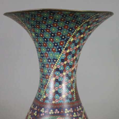 Große Cloisonné-Vase - photo 3