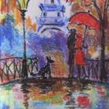 Love in the Paris Бумага Масляная пастель Импрессионизм импресионизм Украина - Швеция 2023 г. - фото 1