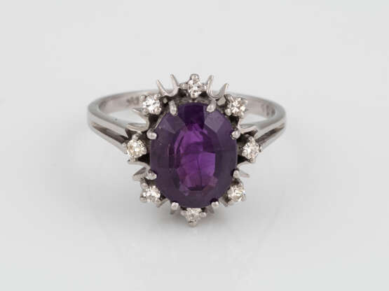 AMETHYST-RING MIT DIAMANTEN - Foto 1