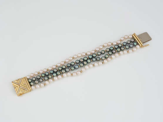 PERL-ARMBAND MIT DIAMANTSCHLIESSE - Foto 1