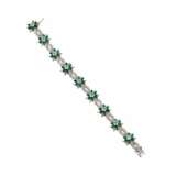Bracelets „Bracelet in platinum, emeralds and diamonds. “, Emerald, Vereinigte Staaten, The end of the 20th century - Foto 3