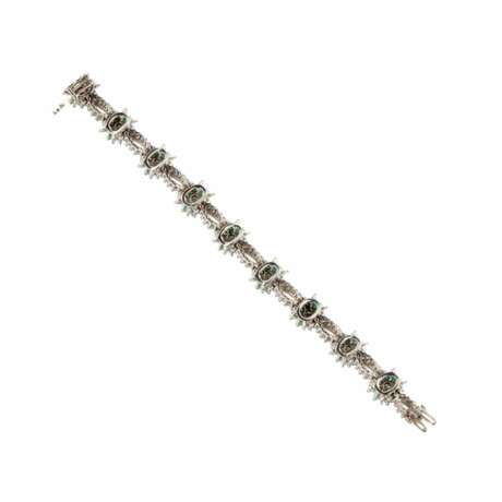 Bracelets „Bracelet in platinum, emeralds and diamonds. “, Emerald, Vereinigte Staaten, The end of the 20th century - Foto 4