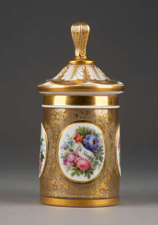 BIEDERMEIER-DECKELKRUG MIT BLUMENMALEREI - photo 2