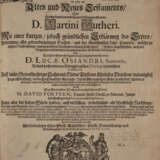 'BIBLIA - DIE GANTZE HEILIGE SCHRIFT DES HOCHERLEUCHTEN (...) D. MART. LUTHERI (...)' Deutsch, Lüneburg, Johann und Heinrich Stern, 1650 - photo 1