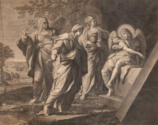 ETIENNE GANTREL 1646 Toul od. Metz - 1706 Paris DIE DREI MARIEN AM GRAB DES AUFERSTANDENEN CHRISTUS (NACH ANNIBALE CARRACCI)