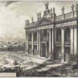 GIOVANNI BATTISTA PIRANESI 1720 Venedig - 1778 Rom 'VEDUTA DELLA FACCIATA DELLA BASILICA DI S. GIOVANNI LATERANO, ARCHITETTURA DI ALESSANDRO GALLILEI (...)' - photo 1