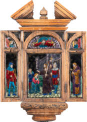 EMAILLIERTES TRIPTYCHON MIT DEM FOLTERGANG DES ENGUERRAND DE MARIGNY (1315)