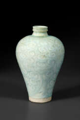 A RARE SMALL CARVED QINGBAI TIXI-STYLE MEIPING