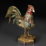 A RARE CLOISONN&#201; AND CHAMPLEV&#201; ENAMEL ROOSTER-FORM CENSER - photo 2