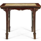 A BEIGE STONE-INSET LACQUERED JUMU WINE TABLE - Foto 2