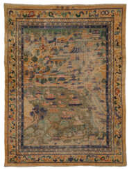 A SILK AND METAL-THREAD RUG