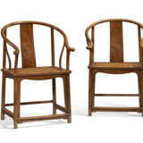 A PAIR OF HUANGHUALI HORSESHOE-BACK ARMCHAIRS - photo 1